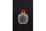 A CHINESE ROCK CRYSTAL 'AUSPICIOUS' SNUFF BOTTLE
