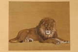 QING DYNASTY 'LION' PAINTING IN STYLE OF GIUSEPPE CASTIGLIONE