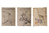 LU HUI(1851-1920): THREE 'BIRDS AND FLOWERS' PAINTINGS