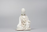 A SMALL BLANC DE CHINE GUANYIN FIGURE