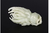 A LARGE CHINESE WHITE JADE FINGER CITRON