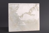A CHINESE WHITE JADE 'RED CLIFF' SCREEN PANEL
