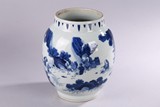 A CHINESE BLUE AND WHITE 'FIGURES' JAR