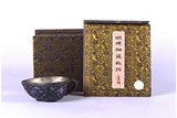 A CHINESE MOTHER-OF-PEARL LACQUER 'PEACH' CUP