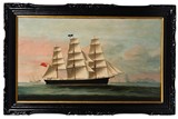 A CHINESE TRADE 'MERCHANT SHIP' EXPORTED OIL PAINTING