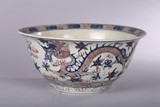 A BLUE AND WHITE UNDERGLAZE RED BOWL