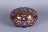 A CHINESE CLOISONNE ENAMEL BOX AND COVER