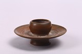 A CHINESE DING-TYPE PERSIMMON GLAZED CUP STAND