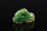 A CHINESE JADEITE RECUMBENT HORSE