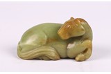 A CHINESE YELLOW JADE CARVING OF HORSE
