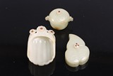 A GROUP OF MUGHAL STYLE WHITE JADE BOXES