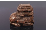 A CHINESE BAMBOO ROOT 'LIONS' CUP