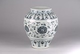 A CHINESE BLUE AND WHITE JAR