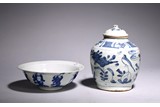 TWO CHINESE BLUE AND WHITE VESSELS