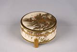 A MEIJI PERIOD SATSUMA BOX AND COVER
